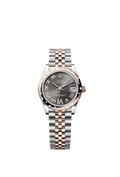 Rolex - Datejust 31 Stainless Steel/ Rose Gold / Domed - Diamond / Grey - Roman / Jubilee — Ref. 278341RBR