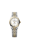 Rolex - Datejust 31 Stainless Steel / Yellow Gold / Domed - Diamond / White - Roman / Jubilee — Ref. 278343RBR