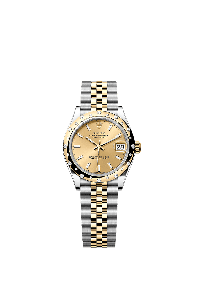 Rolex - Datejust 31 Stainless Steel / Yellow Gold / Domed - Diamond / Champagne / Jubilee — Ref. 278343RBR