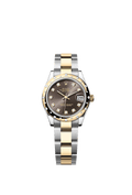 Rolex - Datejust 31 Stainless Steel / Yellow Gold / Domed - Diamond / Grey - Diamond / Oyster — Ref. 278343RBR