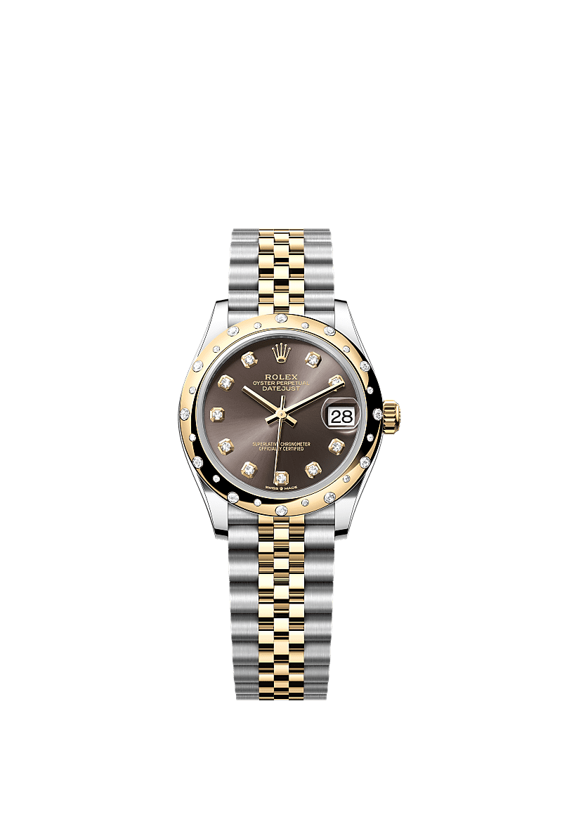 Rolex - Datejust 31 Stainless Steel / Yellow Gold / Domed - Diamond / Grey - Diamond / Jubilee — Ref. 278343RBR