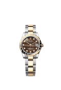 Rolex - Datejust 31 Stainless Steel / Yellow Gold / Domed - Diamond / Black MOP / Oyster — Ref. 278343RBR