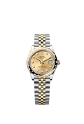 Rolex - Datejust 31 Stainless Steel / Yellow Gold / Domed - Diamond / Champagne - Diamond / Jubilee — Ref. 278343RBR