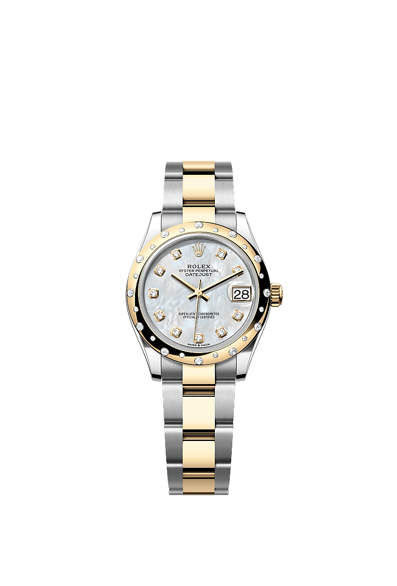 Rolex - Datejust 31 Stainless Steel / Yellow Gold / Domed - Diamond / Oyster — Ref. 278343RBR