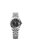 Rolex - Datejust 31 Stainless Steel Domed Diamond / Jubilee / Black - Roman — Ref. 278344RBR