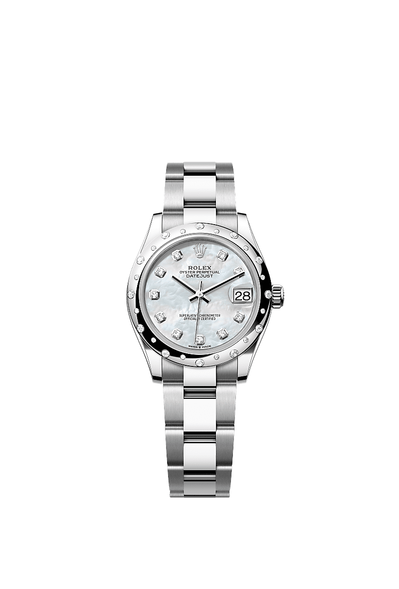 Rolex - Datejust 31 Stainless Steel Domed Diamond / Oyster / MOP — Ref. 278344RBR