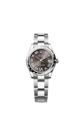 Rolex - Datejust 31 Stainless Steel Domed Diamond / Oyster / Grey - Roman — Ref. 278344RBR