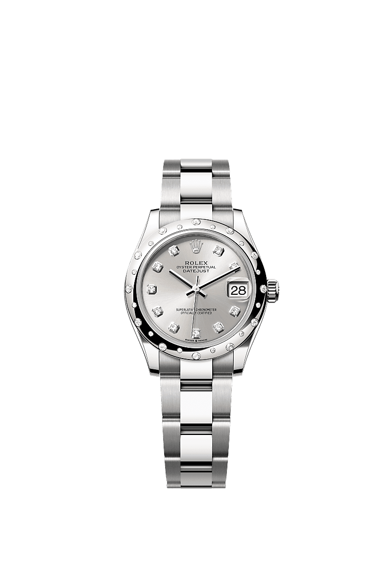 Rolex - Datejust 31 Stainless Steel Domed Diamond / Oyster / Silver - Diamond — Ref. 278344RBR