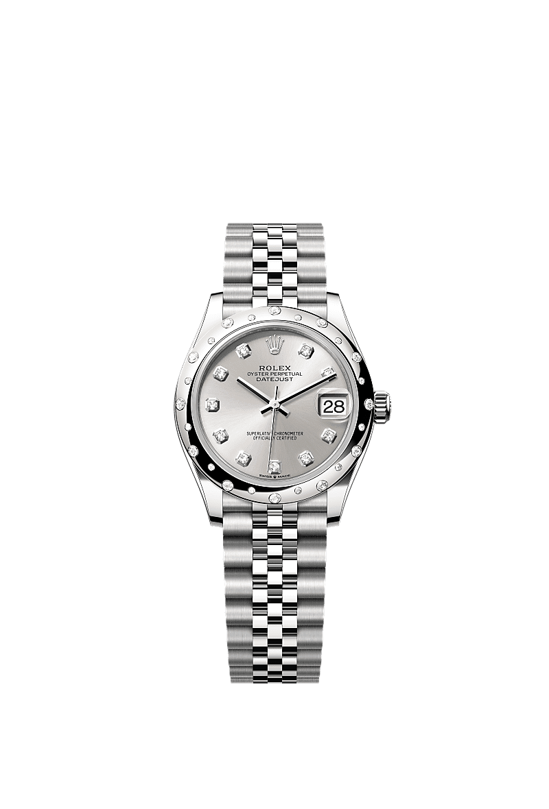 Rolex - Datejust 31 Stainless Steel Domed Diamond / Jubilee / Silver - Diamond — Ref. 278344RBR