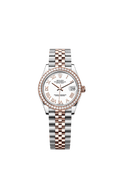 Rolex - Datejust 31 Stainless Steel/ Rose Gold / Diamond / White - Roman / Jubilee — Ref. 278381RBR