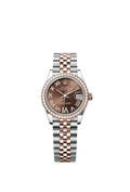 Rolex - Datejust 31 Stainless Steel/ Rose Gold / Diamond / Chocolate - Roman / Jubilee — Ref. 278381RBR