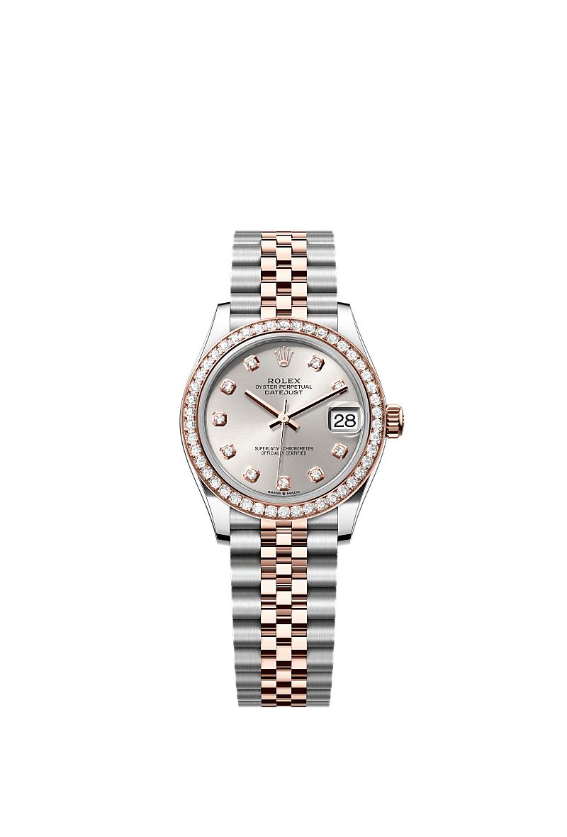 Rolex - Datejust 31 Stainless Steel/ Rose Gold / Diamond / Silver - Diamond / Jubilee — Ref. 278381RBR
