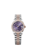 Rolex - Datejust 31 Stainless Steel/ Rose Gold / Diamond / Aubergine - Roman / Jubilee — Ref. 278381RBR
