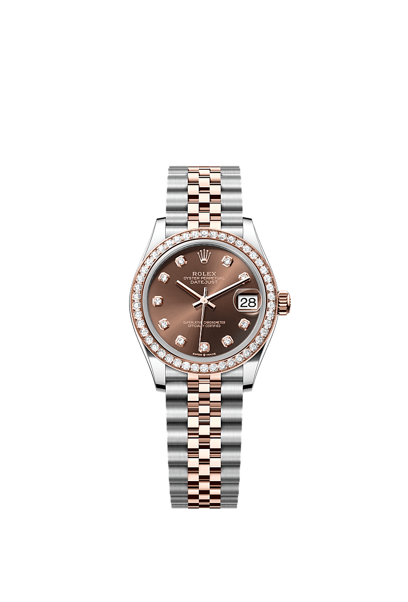 Rolex - Datejust 31 Stainless Steel/ Rose Gold / Diamond / Chocolate - Diamond / Jubilee — Ref. 278381RBR