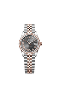 Rolex - Datejust 31 Stainless Steel/ Rose Gold / Diamond / Grey - Roman / Jubilee — Ref. 278381RBR