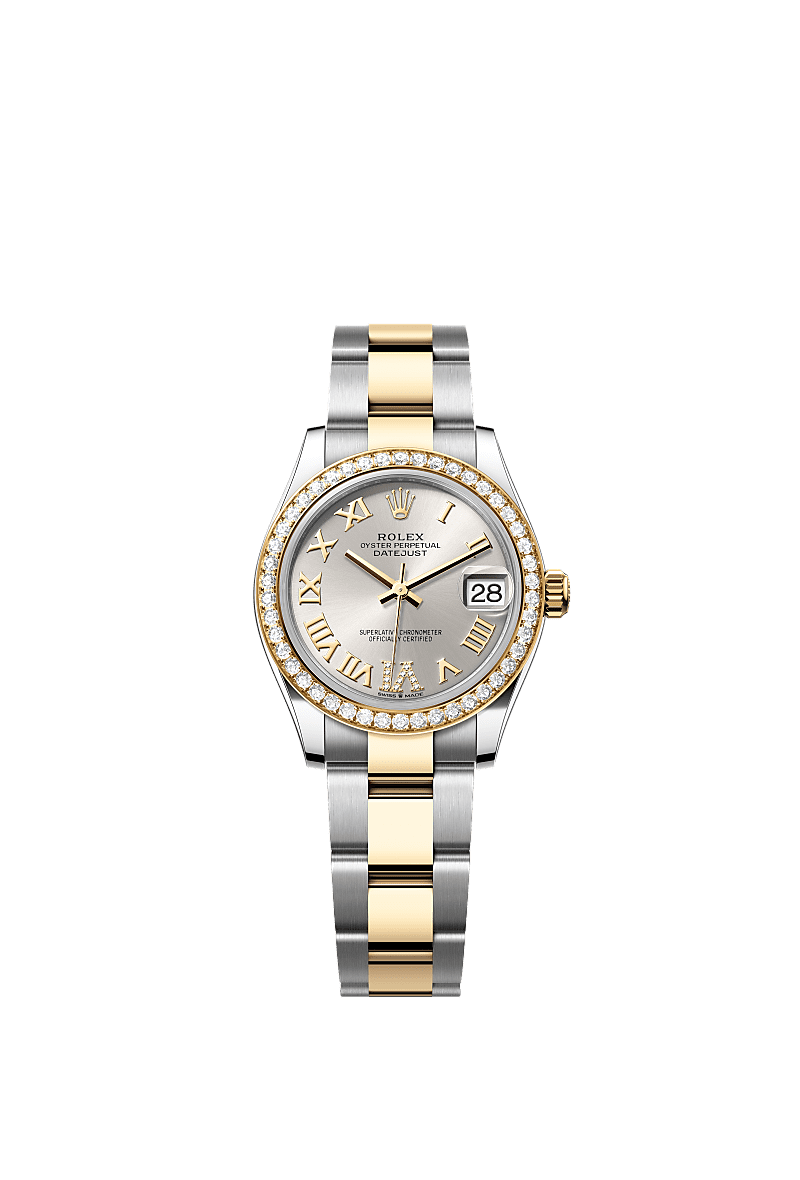 Rolex - Datejust 31 Stainless Steel / Yellow Gold / Diamond / Silver - Roman / Oyster — Ref. 278383RBR