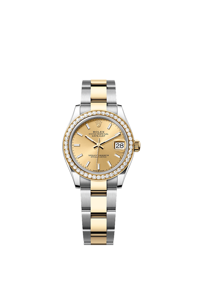 Rolex - Datejust 31 Stainless Steel / Yellow Gold / Diamond / Champagne / Oyster — Ref. 278383RBR