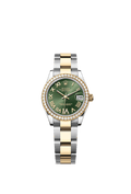 Rolex - Datejust 31 Stainless Steel / Yellow Gold / Diamond / Olive - Roman / Oyster — Ref. 278383RBR