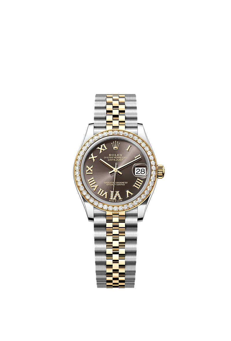 Rolex - Datejust 31 Stainless Steel / Yellow Gold / Diamond / Grey - Roman / Jubilee — Ref. 278383RBR