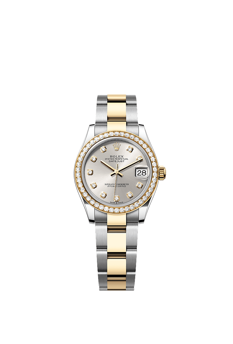 Rolex - Datejust 31 Stainless Steel / Yellow Gold / Diamond / Silver - Diamond / Oyster — Ref. 278383RBR