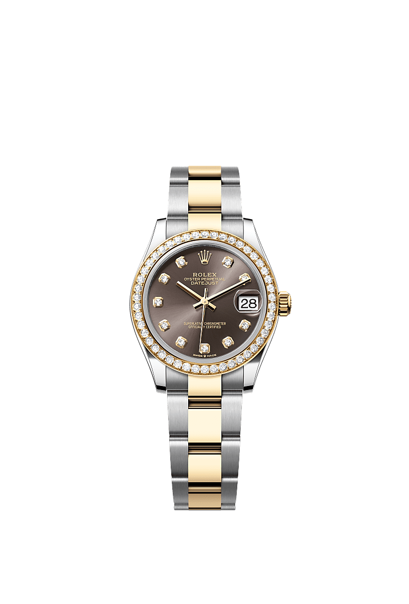 Rolex - Datejust 31 Stainless Steel / Yellow Gold / Diamond / Grey - Diamond / Oyster — Ref. 278383RBR
