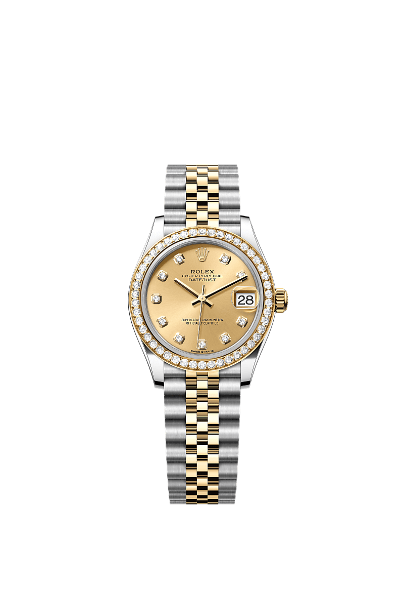 Rolex - Datejust 31 Stainless Steel / Yellow Gold / Diamond / Champagne - Diamond / Jubilee — Ref. 278383RBR
