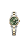 Rolex - Datejust 31 Stainless Steel / Yellow Gold / Diamond / Olive - Diamond / Oyster — Ref. 278383RBR