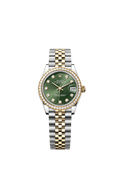 Rolex - Datejust 31 Stainless Steel / Yellow Gold / Diamond / Olive - Diamond / Jubilee — Ref. 278383RBR