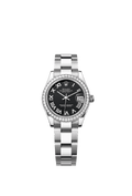 Rolex - Datejust 31 Stainless Steel Diamond / Oyster / Black - Roman — Ref. 278384RBR