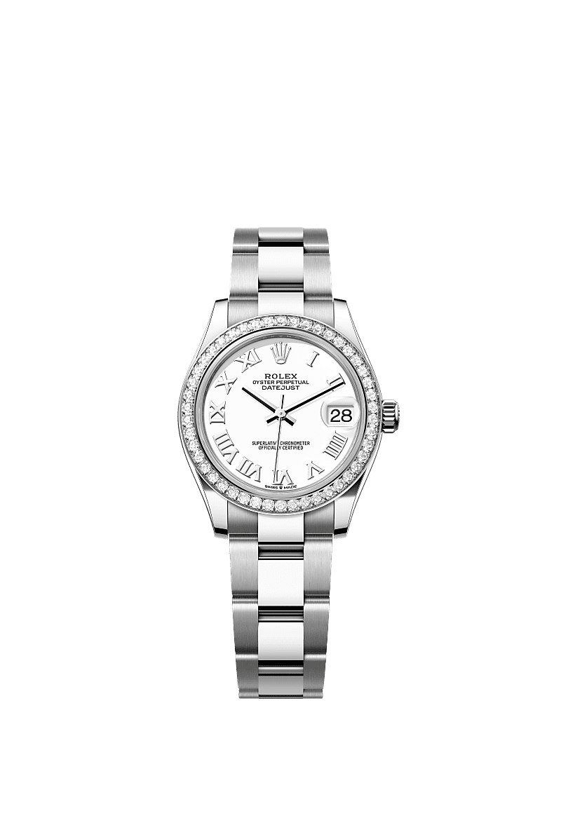 Rolex - Datejust 31 Stainless Steel Diamond / Oyster / White - Roman — Ref. 278384RBR