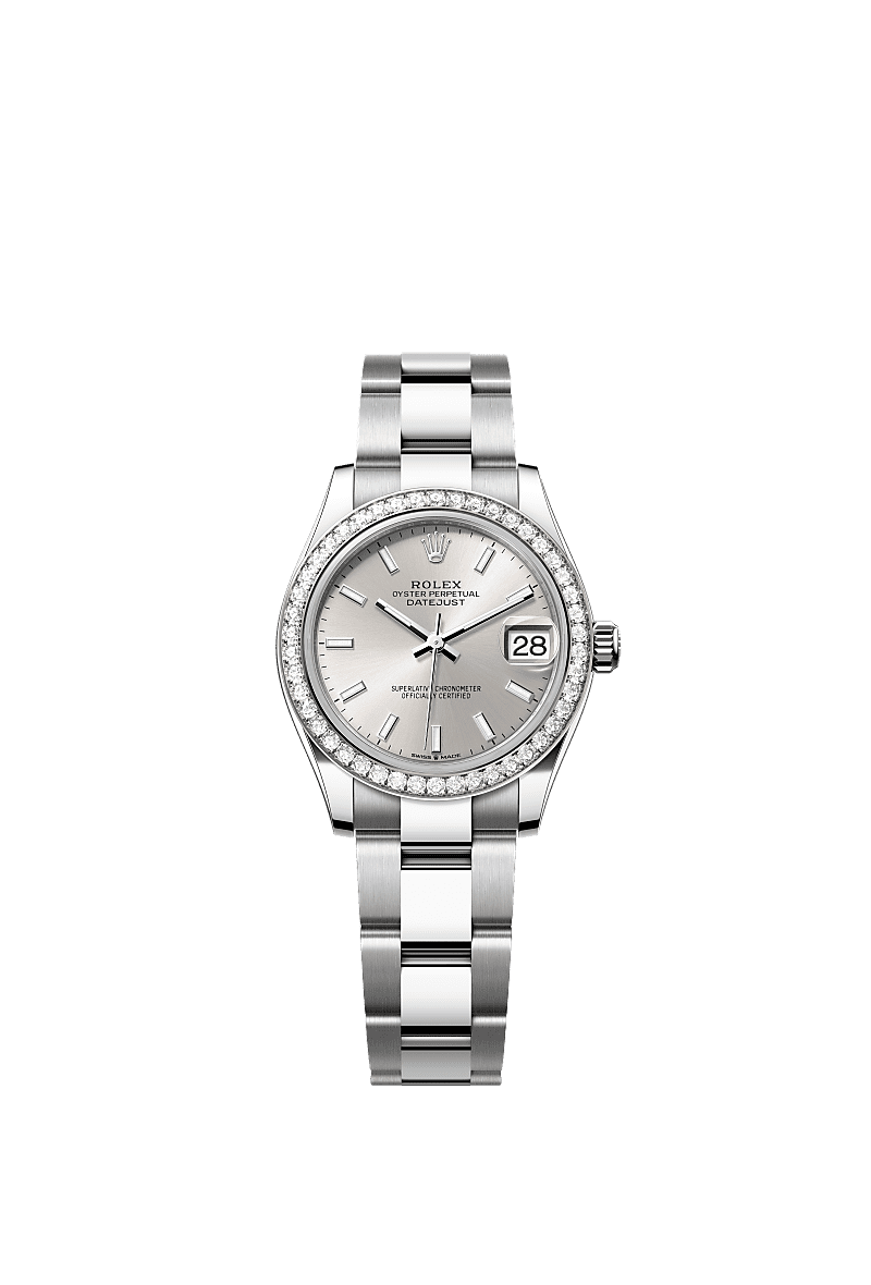 Rolex - Datejust 31 Stainless Steel Diamond / Oyster / Silver — Ref. 278384RBR