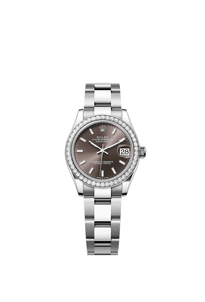 Rolex - Datejust 31 Stainless Steel Diamond / Oyster / Grey — Ref. 278384RBR
