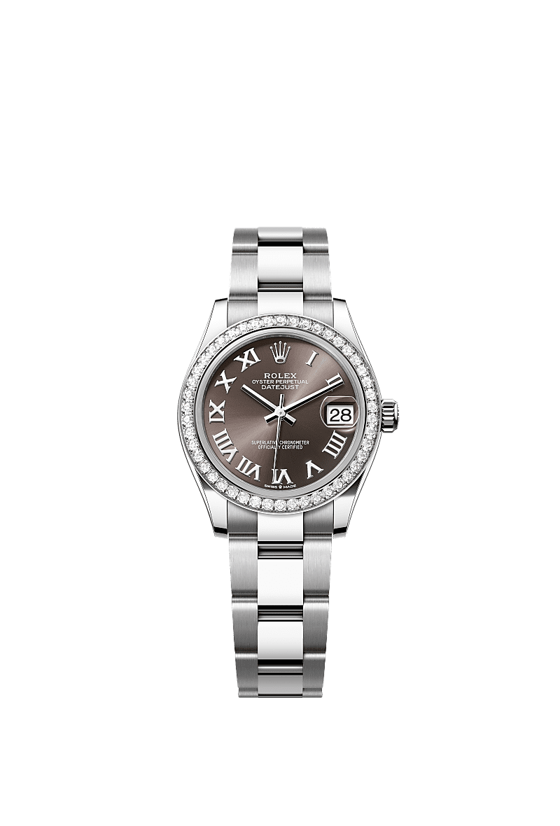 Rolex - Datejust 31 Stainless Steel Diamond / Oyster / Grey - Roman — Ref. 278384RBR