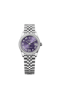 Rolex - Datejust 31 Stainless Steel Diamond / Jubilee / Aubergine - Roman — Ref. 278384RBR
