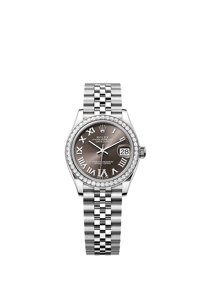Rolex - Datejust 31 Stainless Steel Diamond / Jubilee / Grey - Roman — Ref. 278384RBR