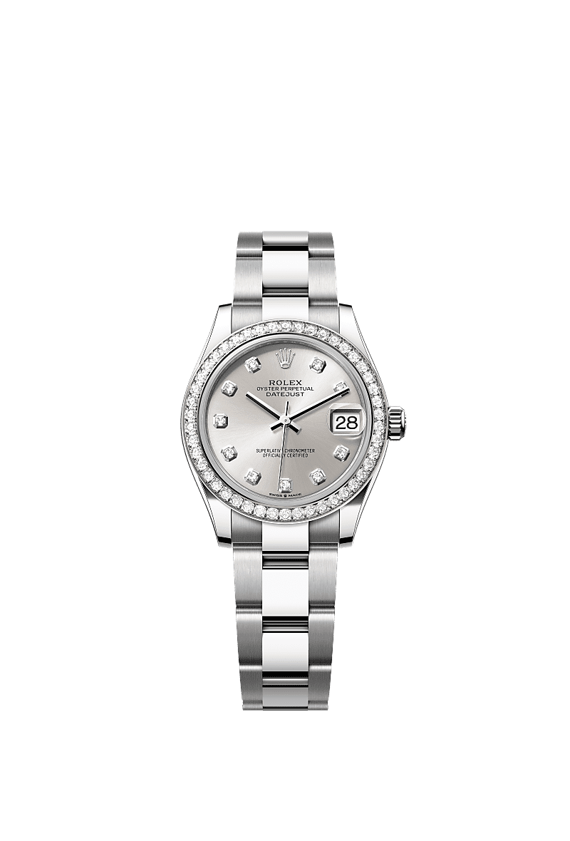 Rolex - Datejust 31 Stainless Steel Diamond / Oyster / Silver - Diamond — Ref. 278384RBR