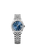 Rolex Datejust 31 Stainless Steel / Diamond / Blue - Roman / Jubilee — Ref. 278384RBR