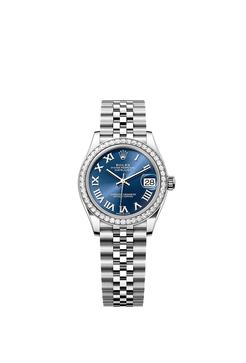 Rolex Datejust 31 Stainless Steel / Diamond / Blue - Roman / Jubilee — Ref. 278384RBR