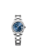 Rolex Datejust 31 Stainless Steel / Diamond / Blue - Roman / Oyster — Ref. 278384RBR