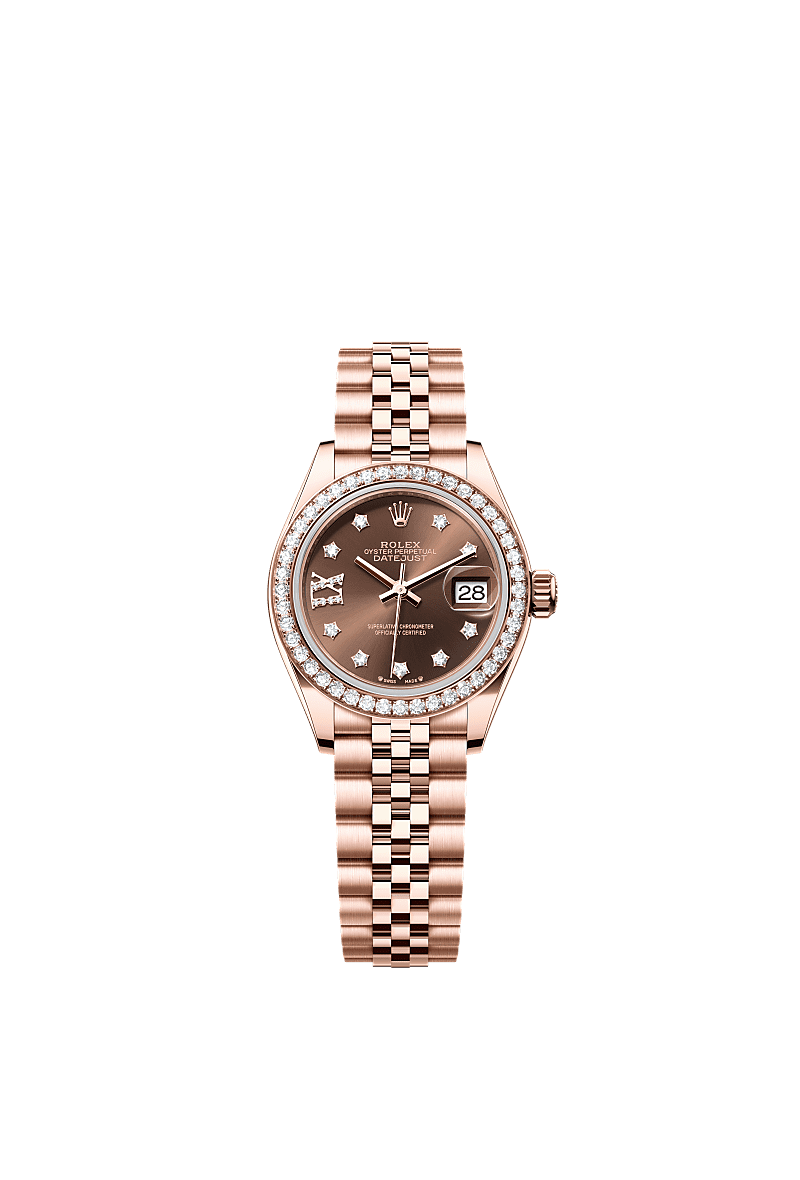 Rolex - Lady-Datejust 28 Everose Diamond / Jubilee / Chocolate Diamond — Ref. 279135RBR