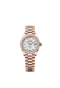 Rolex - Lady-Datejust 28 Everose Diamond / President / MOP — Ref. 279135RBR