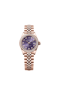 Rolex - Lady-Datejust 28 Everose Diamond / Jubilee / Aubergine — Ref. 279135RBR