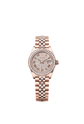 Rolex - Lady-Datejust 28 Everose Diamond / Jubilee / Paved Roman — Ref. 279135RBR