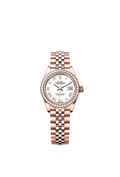Rolex - Lady-Datejust 28 Everose Diamond / Jubilee / White Roman — Ref. 279135RBR