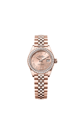 Rolex Lady-Datejust 28 Rose Gold / Diamond / Rose - Roman / Jubilee — Ref. 279135RBR