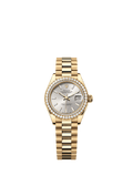 Rolex - Lady-Datejust 28 Yellow Gold Diamond / President / Silver — Ref. 279138RBR