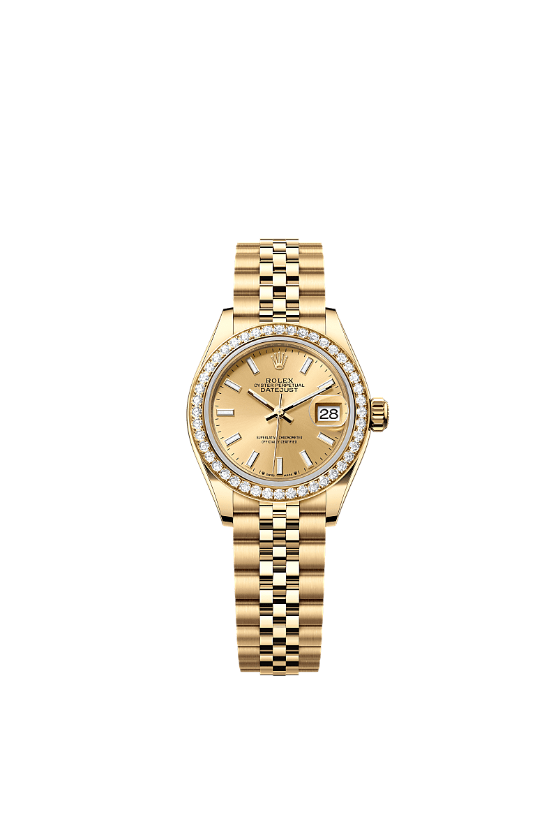 Rolex - Lady-Datejust 28 Yellow Gold Diamond / Jubilee / Champagne — Ref. 279138RBR