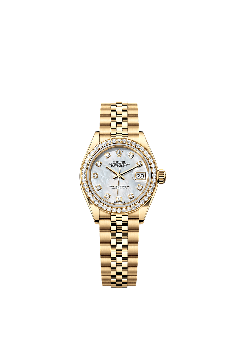 Rolex - Lady-Datejust 28 Yellow Gold Diamond / Jubilee / MOP — Ref. 279138RBR