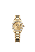 Rolex - Lady-Datejust 28 Yellow Gold Diamond / President / Champagne Roman — Ref. 279138RBR