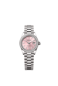 Rolex Lady-Datejust 28 White Gold - Diamond / President / Pink — Ref. 279139RBR